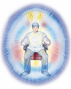 Student meditating with Twin Hearts Meditation